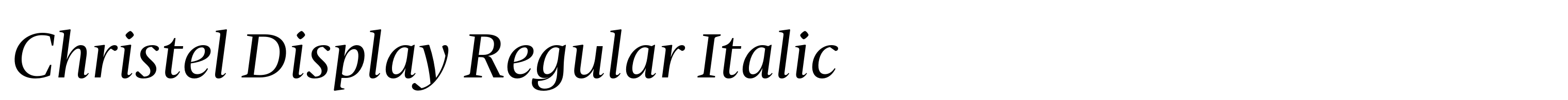 Christel Display Regular Italic